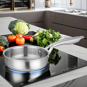 Poêle à frire multifonctionnelle antiadhésive 16/20CM 3-4L compatible avec les plaques à <span class=keywords><strong>induction</strong></span>, type noble, en acier inoxydable, pour la cuisine à domicile - Product Image 4