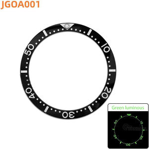 Insert de lunette en céramique luminescente verte JGOA 38MM C3 compatible avec le boîtier de montre pour homme SKX007 <span class=keywords><strong>SRPD</strong></span> Abalone Tuna avec mouvement <span class=keywords><strong>Seiko</strong></span> NH35 NH36 - Product Image 4