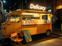 Remorque alimentaire Burger & Fries avec gril plat et friteuse, cuisine mobile standardisée pour les chaînes de restauration rapide