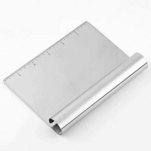Stainless Steel Pizza <b>Cutter</b> Slicer Dough Scraper Mirror Polished Measuring Scale Pastry Fruit <b>Vegetable</b> Home Baking Kitchen Use - Product Image 6