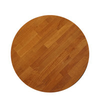 Bloc de boucher en bois de hêtre massif dessus de table basse rond design contemporain durable de couleur cerise pour les meubles de salon à la maison