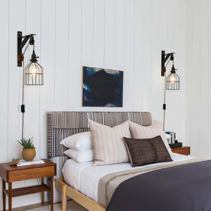 Lampe de jardin murale en aluminium à poulie de style industriel avec interrupteur à prise Applique murale d'extérieur moderne et étanche - Product Image 6