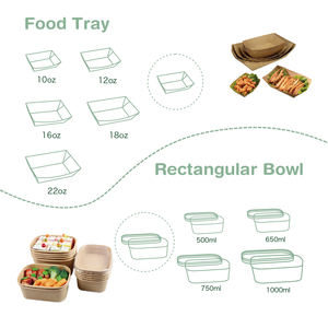 Plateau alimentaire jetable en papier couché kraft rectangulaire au <span class=keywords><strong>meilleur</strong></span> prix, gratuit en matériaux recyclés pour une utilisation au restaurant, service de sushi et de hot-dog - Product Image 6