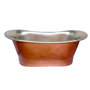 Bañera Ovalada de Cobre con Tapa - Significativamente Más Ligera que la Hierro Fundido, Portátil y Duradera para Instalación en Pisos Superiores - I H C - Product Image 4
