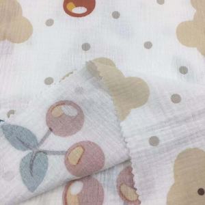 100% <span class=keywords><strong>coton</strong></span> froissé Double couche <span class=keywords><strong>gaze</strong></span> mousseline imprimé sable tissu lavé couverture légère pour bébé garçon vêtements et literie - Product Image 6