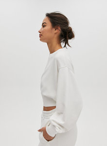 Sweat à capuche de culture de remise en forme de femmes de <span class=keywords><strong>tissu</strong></span> d'ouatine de produits chauds faits sur commande - Product Image 3