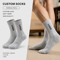 Chaussettes de sport en coton éponge pour hommes, très vendues, avec logo personnalisé, chaussettes de sport rembourrées