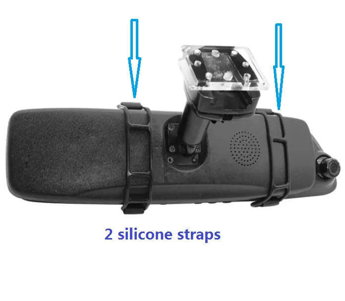 Зеркало заднего вида Автомобильный видеорегистратор с фиксированным резиновую ленту повязки силиконовые аксессуары резиновые прокладки с ремешками на пряжках для ноги