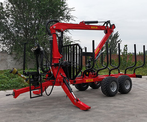 Machines forestières 4 roues motrices <span class=keywords><strong>Quad</strong></span> chargeuse de bûches remorquable <span class=keywords><strong>remorque</strong></span> forestière ATV <span class=keywords><strong>remorque</strong></span> à bois <span class=keywords><strong>pour</strong></span> tracteur agricole - Product Image 6