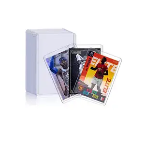 Custom Transparent Clear PVC Semi Rigid Card Sleeve Holder Case Saver For Grading Trading Cards