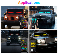 Panel de Matriz LED RGB de Animación Personalizada BGZM 16x64, 12V, Programable, Ojo de Diablo, para Publicidad en Autos/Camiones, Nueva Aplicación de Control, 2 Años de Garantía