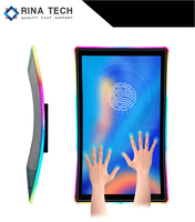 Afficheur numérique incurvé immersif à écran tactile pour les magasins de détail, les centres commerciaux et les ascenseurs |   Vision ultra-large