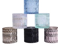 Bougeoir en verre en relief pour décoration de mariage, vente en gros