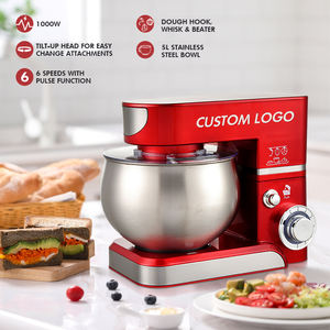 Batteur sur socle SOHEF 1300W 5L pour la pâtisserie, 6 vitesses avec fonction Pulse, LED, ABS, pour la cuisine à domicile |   Meilleur <span class=keywords><strong>prix</strong></span> pour hôtel, restaurant, maison - Product Image 2