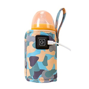 Chauffe-biberons portables pour bébé avec câbles de données, chauffe-biberons USB à température constante en cuir pour voiture - Product Image 3