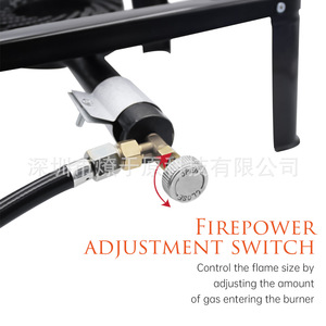 Réchaud à gaz portable en fonte avec régulateur pour le camping - Product Image 3