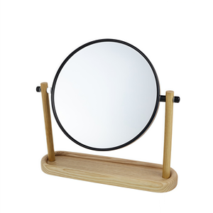 Plateau de rangement à double tige en bois au design moderne <span class=keywords><strong>Miroir</strong></span> de courtoisie pivotant à rotation de 360 <span class=keywords><strong>Miroir</strong></span> de beauté vertical pour la maison - Product Image 2