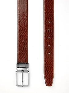 Ceinture en cuir de luxe moderne pour homme avec boucle à ardillon métallique classique, sangle réglable de qualité supérieure pour un style décontracté, de bureau et de soirée - Product Image 3
