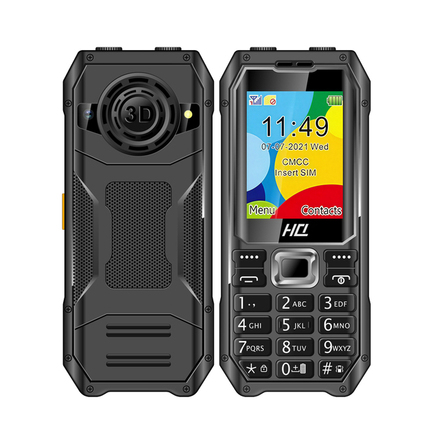 1.77 Inch LCD Display Rugged Dual SIM Card Feature Phone 32MB RAM 2000mAh Battery 0.3MP Rear Camera Supporting Spanish German