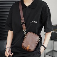 Tas Dada Kompak Pria Ukuran Kecil Ringan Tas Selempang untuk Ponsel Dompet Kartu Penggunaan Sehari-hari Luar Ruangan