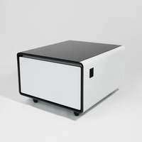 Mini-réfrigérateur intelligent 65L avec tiroir de refroidissement et chargement sans fil, table d'appoint moderne pour la maison et le salon