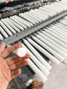 Fabricant de bougies <span class=keywords><strong>pas</strong></span> <span class=keywords><strong>cher</strong></span> 50g 70g blanc grande taille bougies de prière 6pcs poly sac pack bougies religieuses pour le marché du congo - Product Image 2