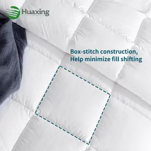 Hotel Bedding 100% Breathable Cotton Casing White Fabric Quilted Quilt Double Stitch Duvet Insert Quilts Bed Comforter