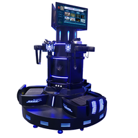 Simulateur de jeu VR interactif NINED, chaise rotative à 360 degrés, machine de mouvement intérieure, métal durable, capacité 100-500 kg, 3 places