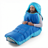 Sac de couchage momie en duvet RDS résistant à l'eau, en nylon, pour camping en extérieur, pour adultes, 3 saisons, par temps froid, vente en gros, OEM