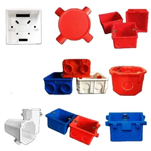 electrical pvc junction boxe 86style plastic 3 way PVC Flame Retardant Connectable Switch Bottom Box