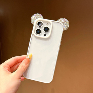 <span class=keywords><strong>Coque</strong></span> de téléphone <span class=keywords><strong>Mickey</strong></span> Ear Fashion entièrement ornée de strass pour <span class=keywords><strong>iPhone</strong></span> 17 16 15 Pro Max avec cordon de poignet perlé, <span class=keywords><strong>coque</strong></span> arrière transparente antichoc - Product Image 6