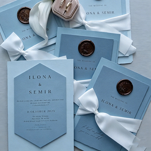 <span class=keywords><strong>Tarjeta</strong></span> de Felicitación de Boda Hecha a Mano con Papel Kraft de Borde Decorativo Personalizado, Impresión Digital Premium, Cartulina Offset - Product Image 1