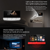 Panel de control de automatización del hogar inteligente F5 de 6 pulgadas, WiFi, Tuya, amplificador de música de 8 botones, pantalla táctil IPS, barra Android, Material de PVC
