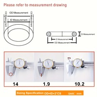Joint torique en silicone durable en stock usine -40-200°C haute température, 50-60 Shore, souple, élastique, résistant à l'huile, en caoutchouc FKM