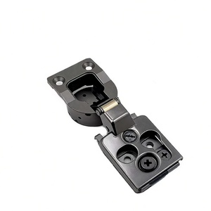 Charnière encastrée en acier pour armoire de réfrigérateur, pour portes de cuisine et de salon, charnières courtes à fermeture douce et discrètes - Product Image 1