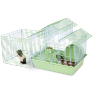 Cage de toit pour hamster d'intérieur 16 "45 cm avec stylo de jeu extensible Maison de hamster avec stylo de paiement - Product Image 2