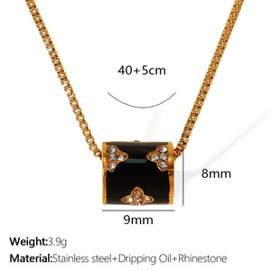 สร้อยคอเคลือบเงาแฟชั่น ชุบทอง ทำจากสแตนเลส สำหรับผู้หญิง - Product Image 5