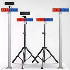Luce di Segnalazione Stradale LED Solare IP67 Impermeabile 120W 160W Bicolore <span class=keywords><strong>Rosso</strong></span> e <span class=keywords><strong>Blu</strong></span> per Sicurezza e Traffico - Product Image 1