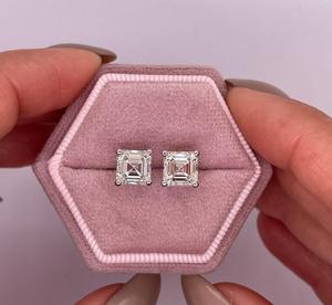 Brilliant Premium Diamond <b>Stud</b> Earrings 925 <b>Sterling</b> <b>Silver</b> Luxury Designer Fine Jewelry Stylish Fashion Accessories for Women - Product Image 2