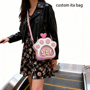 Produsen Tas Ita Transparan dengan Desain Cetak Karakter Anime, Perubahan Warna Bertahap Motif Cakar Kucing Kustom - Product Image 5