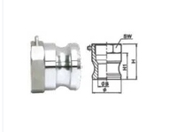 Raccord rapide Camlock en acier inoxydable 316 type B+F, lisse, basse pression