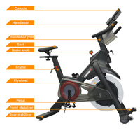 Bicicleta de Spinning para Gimnasio con Sistema de Freno Magnético y Logotipo Personalizado para Uso Doméstico, Venta al Por Mayor Lijiujia