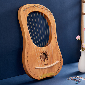 Leyachin 10 corde piccola arpa Mini Konghou (strumento a corde antico cinese) strumento musicale a 10 corde Lyra - Product Image 5