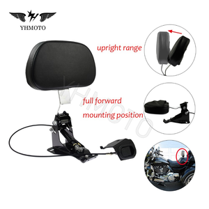 YHMOTO Universal Heavy Duty Leather Metal Motorcycle Backrest for Davidson CVO Limited FLHTKSE Street Road Glide FLHX - Product Image 3