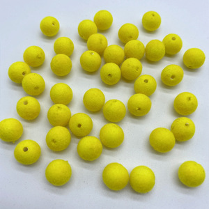 Sıcak satış renkli tıknaz 8 10mm akrilik boncuk yuvarlak top peluş dağınık boncuklar Charms kadife boncuk takı bilezik yapımı için 500g - Product Image 4