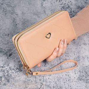 Nueva cartera larga elegante para <span class=keywords><strong>mujer</strong></span> con doble cremallera, moda japonesa y coreana de lujo, gran capacidad, plegable. - Product Image 1