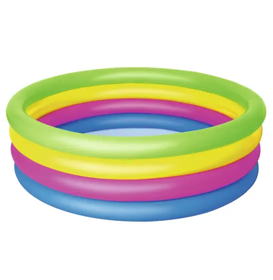 Bestway 51117 157X46cm şişme 4-ring gökkuşağı yüzme havuzu piscine gonflable çocuklar için