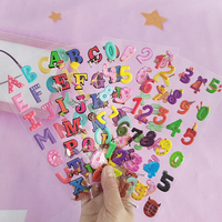 Alphabet Nummer Buntes Lernen Pädagogische Wandt attoos Aufkleber für Kindergarten Kind Wohnzimmer Dekoration