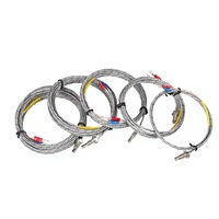 Probe Kontrol Suhu Presisi Tinggi Tipe Sekrup M6 K J E Termokopel Permukaan Ujung Kabel Penginderaan 1-5M Bahan Stainless Steel