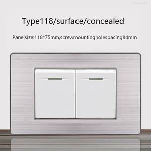 Interruptor de acero inoxidable de 16A, interruptor eléctrico de pared estándar, interruptor eléctrico de 1 vía y 2 vías, interruptor eléctrico bidireccional. - Product Image 4